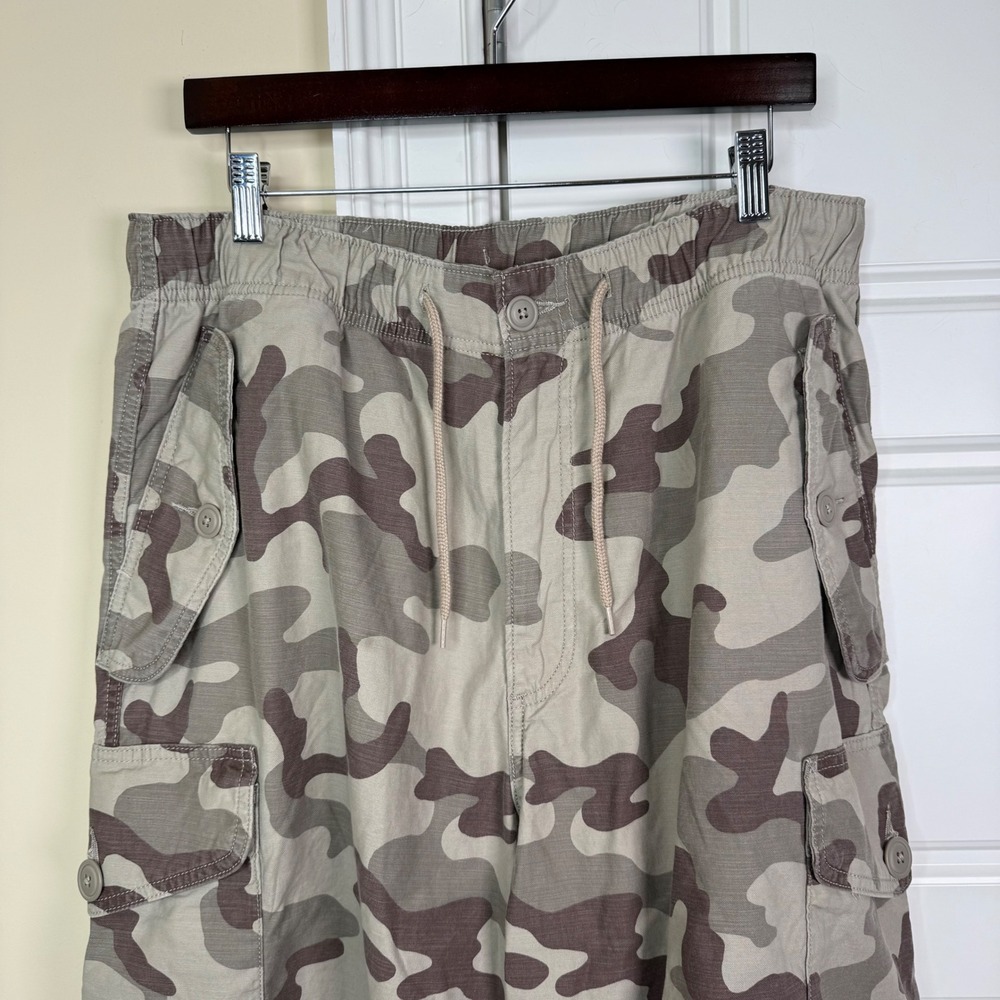 Levi's XX Cargo Baggy Pants Mens L Camo Brown Cotton Utility Military Gorp NWOT - Picture 3 of 11